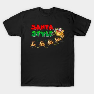 Santa Style with Essential Reindeer Light Items T-Shirt